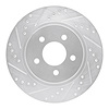 631-54058L Drilled/Slotted Brake Rotor [Silver], 2005-2014 Ford/Lincoln/Mercury/Mazda, Position: Rear Left - image 1