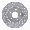 631-54058R Drilled/Slotted Brake Rotor [Silver], 2005-2014 Ford/Lincoln/Mercury/Mazda, Position: Rear Right - image 1