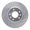 631-54059R Drilled/Slotted Brake Rotor [Silver], 2006-2013 Ford/Lincoln/Mercury/Mazda, Position: Front Right - image 1