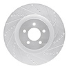 631-54060R Drilled/Slotted Brake Rotor [Silver], 2007-2014 Ford/Lincoln/Mercury/Mazda, Position: Front Right - image 1