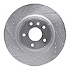 631-54062L Drilled/Slotted Brake Rotor [Silver], 2009-2010 Ford/Lincoln/Mercury/Mazda, Position: Front Left - image 1