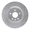 631-54062R Drilled/Slotted Brake Rotor [Silver], 2009-2010 Ford/Lincoln/Mercury/Mazda, Position: Front Right - image 1