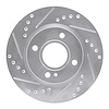 631-54063L Drilled/Slotted Brake Rotor [Silver], 2011-2019 Ford/Lincoln/Mercury/Mazda, Position: Front Left - image 1