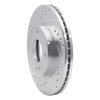 631-54063L Drilled/Slotted Brake Rotor [Silver], 2011-2019 Ford/Lincoln/Mercury/Mazda, Position: Front Left - image 2
