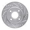 631-54063R Drilled/Slotted Brake Rotor [Silver], 2011-2019 Ford/Lincoln/Mercury/Mazda, Position: Front Right - image 1