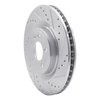 631-54065R Drilled/Slotted Brake Rotor [Silver], 2011-2014 Ford/Lincoln/Mercury/Mazda, Position: Front Right - image 2