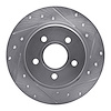 631-54066R Drilled/Slotted Brake Rotor [Silver], 2012-2018 Ford/Lincoln/Mercury/Mazda, Position: Rear Right - image 1