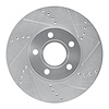 631-54067R Drilled/Slotted Brake Rotor [Silver], 2012-2018 Multiple Makes/Models, Position: Front Right - image 1