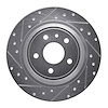 631-54068L Drilled/Slotted Brake Rotor [Silver], 2013-2020 Ford/Lincoln/Mercury/Mazda, Position: Rear Left - image 1