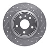 631-54068R Drilled/Slotted Brake Rotor [Silver], 2013-2020 Ford/Lincoln/Mercury/Mazda, Position: Rear Right - image 1