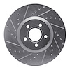 631-54070L Drilled/Slotted Brake Rotor [Silver], 2004-2019 Multiple Makes/Models, Position: Front Left - image 1