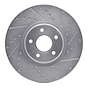 631-54070R Drilled/Slotted Brake Rotor [Silver], 2004-2019 Multiple Makes/Models, Position: Front Right - image 1