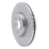 631-54070R Drilled/Slotted Brake Rotor [Silver], 2004-2019 Multiple Makes/Models, Position: Front Right - image 2