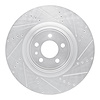 631-54071R Drilled/Slotted Brake Rotor [Silver], 2013-2014 Ford/Lincoln/Mercury/Mazda, Position: Front Right - image 1