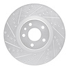 631-54073L Drilled/Slotted Brake Rotor [Silver], 2013-2020 Ford/Lincoln/Mercury/Mazda, Position: Front Left - image 1