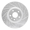 631-54073R Drilled/Slotted Brake Rotor [Silver], 2013-2020 Ford/Lincoln/Mercury/Mazda, Position: Front Right - image 1