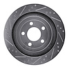 631-54074L Drilled/Slotted Brake Rotor [Silver], Fits Select Ford/Lincoln/Mercury/Mazda, Position: Rear Left - image 1