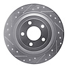 631-54076L Drilled/Slotted Brake Rotor [Silver], Fits Select Ford/Lincoln/Mercury/Mazda, Position: Rear Left - image 1