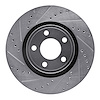 631-54077L Drilled/Slotted Brake Rotor [Silver], 2015-2020 Ford/Lincoln/Mercury/Mazda, Position: Front Left - image 1