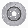 631-54082L Drilled/Slotted Brake Rotor [Silver], 2014-2019 Ford/Lincoln/Mercury/Mazda, Position: Front Left - image 1