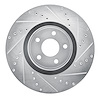 631-54082R Drilled/Slotted Brake Rotor [Silver], 2014-2019 Ford/Lincoln/Mercury/Mazda, Position: Front Right - image 1
