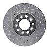 631-54085L Drilled/Slotted Brake Rotor [Silver], 1999-2003 Ford/Lincoln/Mercury/Mazda, Position: Front Left - image 1
