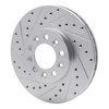 631-54085L Drilled/Slotted Brake Rotor [Silver], 1999-2003 Ford/Lincoln/Mercury/Mazda, Position: Front Left - image 2