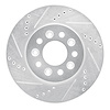 631-54086L Drilled/Slotted Brake Rotor [Silver], 2004-2007 Ford/Lincoln/Mercury/Mazda, Position: Front Left - image 1