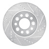 631-54086R Drilled/Slotted Brake Rotor [Silver], 2004-2007 Ford/Lincoln/Mercury/Mazda, Position: Front Right - image 1