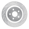 631-54087R Drilled/Slotted Brake Rotor [Silver], 2004-2007 Ford/Lincoln/Mercury/Mazda, Position: Rear Right - image 1
