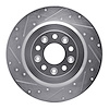 631-54088L Drilled/Slotted Brake Rotor [Silver], 2005-2019 Ford/Lincoln/Mercury/Mazda, Position: Rear Left - image 1