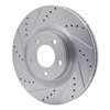 631-54089L Drilled/Slotted Brake Rotor [Silver], 2007-2015 Ford/Lincoln/Mercury/Mazda, Position: Front Left - image 2
