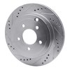 631-54090L Drilled/Slotted Brake Rotor [Silver], 2007-2010 Ford/Lincoln/Mercury/Mazda, Position: Rear Left - image 2