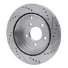 631-54090L Drilled/Slotted Brake Rotor [Silver], 2007-2010 Ford/Lincoln/Mercury/Mazda, Position: Rear Left - image 4