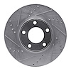 631-54091L Drilled/Slotted Brake Rotor [Silver], 2007-2008 Ford/Lincoln/Mercury/Mazda, Position: Front Left - image 1