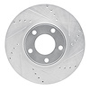 631-54091R Drilled/Slotted Brake Rotor [Silver], 2007-2008 Ford/Lincoln/Mercury/Mazda, Position: Front Right - image 1