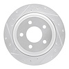 631-54092L Drilled/Slotted Brake Rotor [Silver], 2010-2011 Ford/Lincoln/Mercury/Mazda, Position: Rear Left - image 1