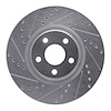 631-54095L Drilled/Slotted Brake Rotor [Silver], 2015-2020 Ford/Lincoln/Mercury/Mazda, Position: Front Left - image 1