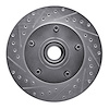 631-54097L Drilled/Slotted Brake Rotor [Silver], 1973-1993 Ford/Lincoln/Mercury/Mazda, Position: Front Left - image 1