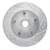 631-54097R Drilled/Slotted Brake Rotor [Silver], 1973-1993 Ford/Lincoln/Mercury/Mazda, Position: Front Right - image 1