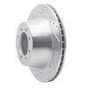 631-54100L Drilled/Slotted Brake Rotor [Silver], 1968-1976 Ford/Lincoln/Mercury/Mazda, Position: Front Left - image 2