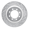 631-54100R Drilled/Slotted Brake Rotor [Silver], 1968-1976 Ford/Lincoln/Mercury/Mazda, Position: Front Right - image 1