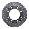 631-54103L Drilled/Slotted Brake Rotor [Silver], 1976-1979 Ford/Lincoln/Mercury/Mazda, Position: Front Left - image 1