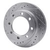 631-54103L Drilled/Slotted Brake Rotor [Silver], 1976-1979 Ford/Lincoln/Mercury/Mazda, Position: Front Left - image 2