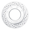 631-54103R Drilled/Slotted Brake Rotor [Silver], 1976-1979 Ford/Lincoln/Mercury/Mazda, Position: Front Right - image 1