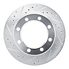 631-54104L Drilled/Slotted Brake Rotor [Silver], 1977-1979 Ford/Lincoln/Mercury/Mazda, Position: Front Left - image 1