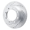 631-54104L Drilled/Slotted Brake Rotor [Silver], 1977-1979 Ford/Lincoln/Mercury/Mazda, Position: Front Left - image 2