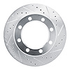 631-54104R Drilled/Slotted Brake Rotor [Silver], 1977-1979 Ford/Lincoln/Mercury/Mazda, Position: Front Right - image 1