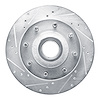 631-54105L Drilled/Slotted Brake Rotor [Silver], 1980-1985 Ford/Lincoln/Mercury/Mazda, Position: Front Left - image 1
