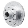 631-54105L Drilled/Slotted Brake Rotor [Silver], 1980-1985 Ford/Lincoln/Mercury/Mazda, Position: Front Left - image 2
